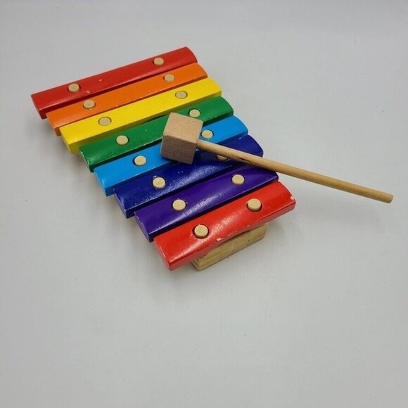 Melissa & Doug Beginner Band Learn-to-Play Wood Instruments Cymbals Lot 10 - Picture 7 of 8